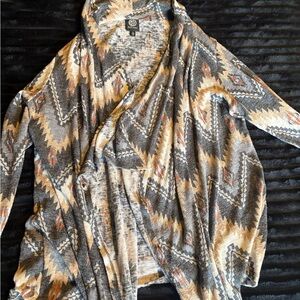 Bobeau Earthy Tones Knit Cardigan 1x